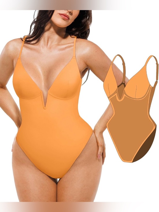 Popilush Other - Popilush Tummy Control Deep V Neck Slimming Swimsuit